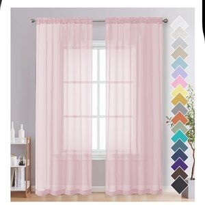 Elegant Pink Sheer Curtains